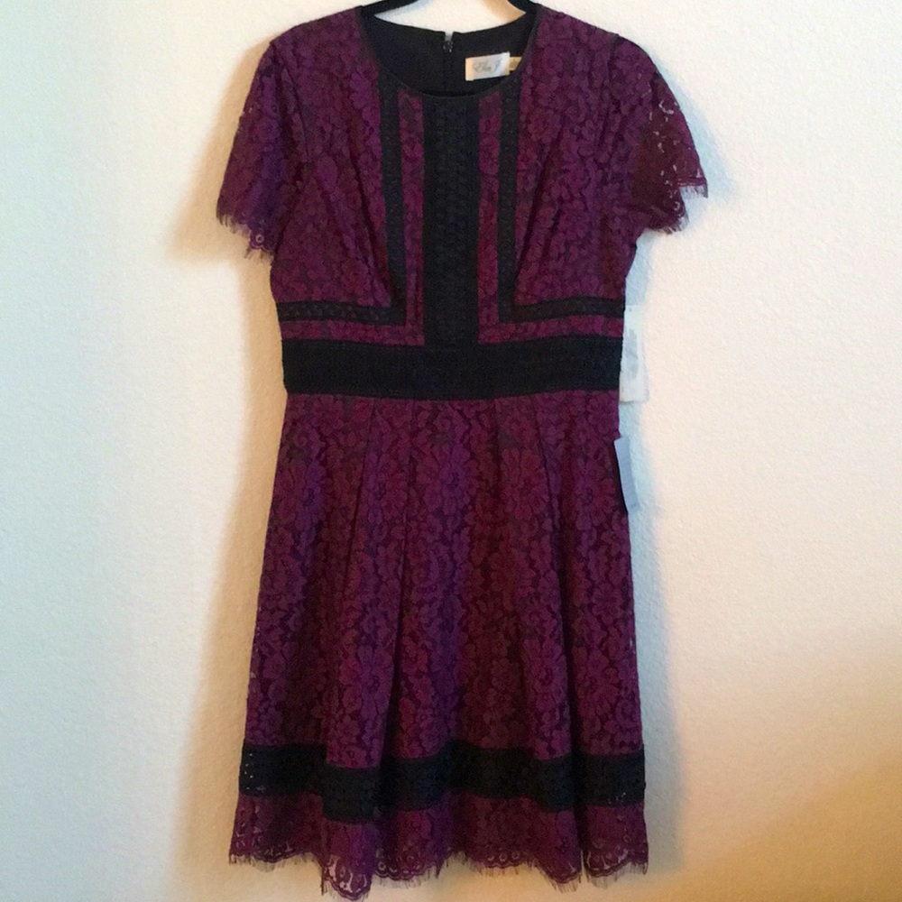 Eliza J Lace Overlay Dress